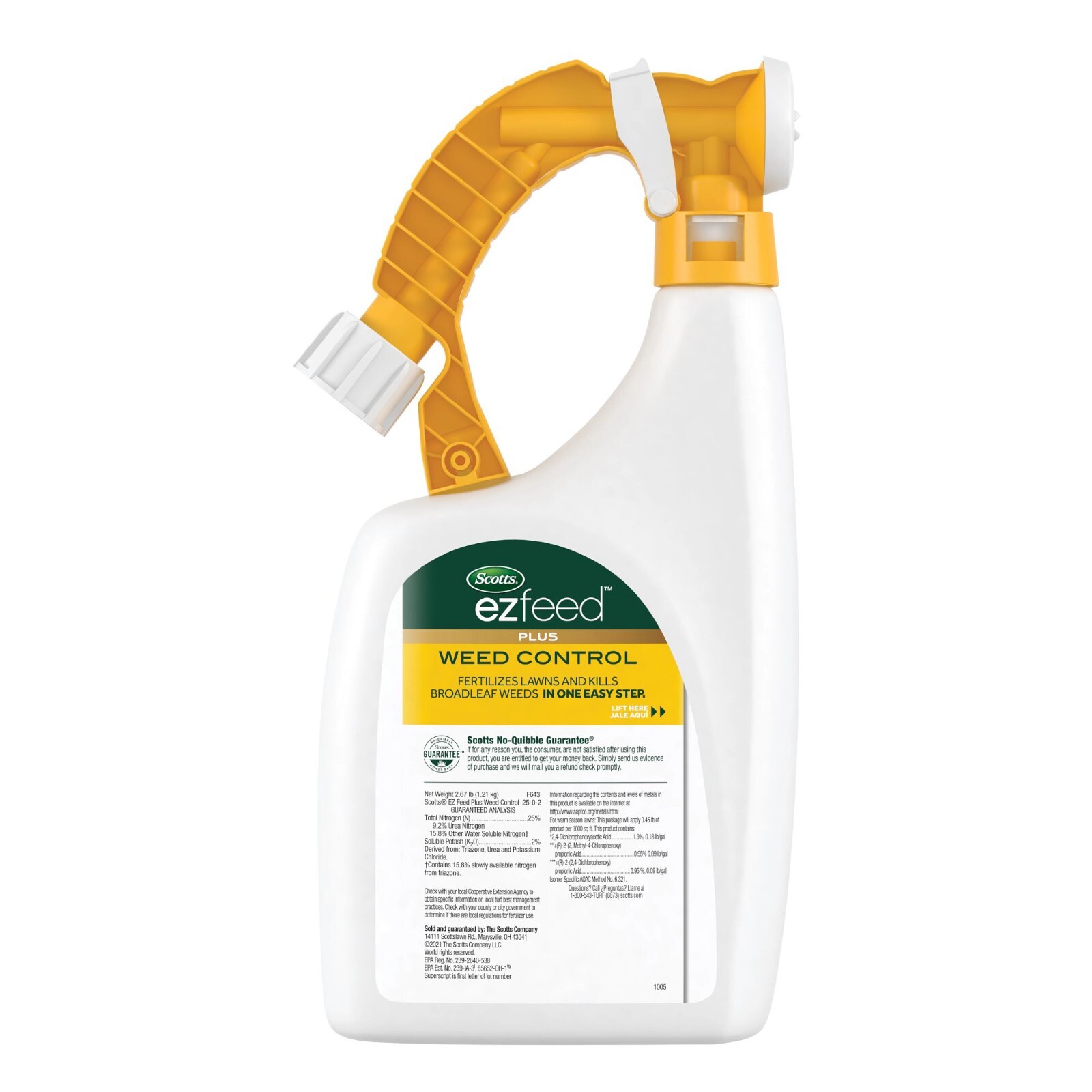 Scotts ez feed PLUS Weed Control Fertilizer 32 oz Bottle Kills Broadleaf Weeds