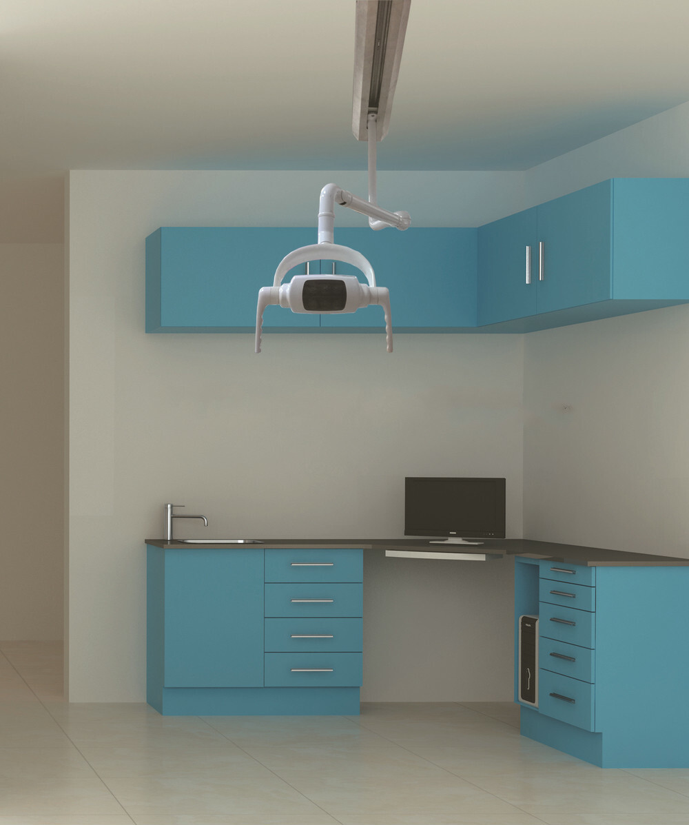 360°Dental Ceiling Mounted Arm 6 LED Sensor Shadowless Dental Operating Lamp CE