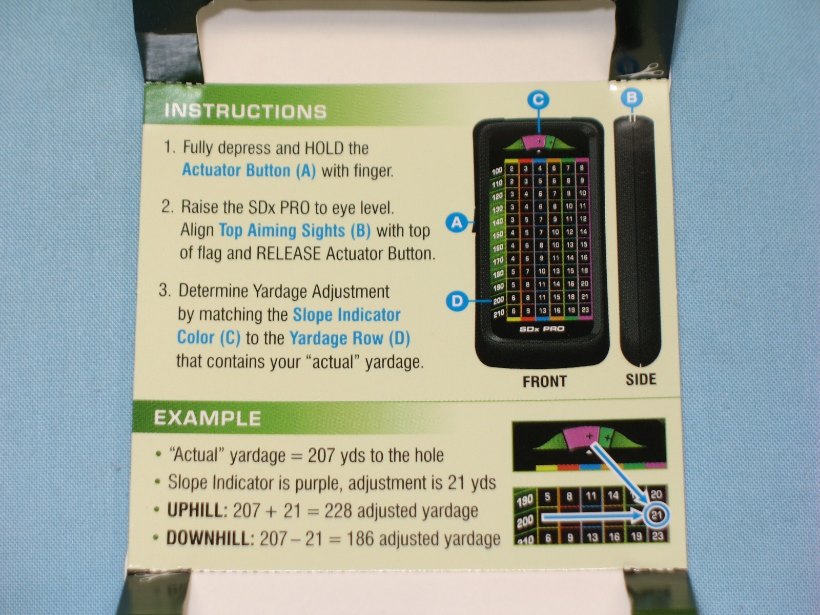 SLOPE TECH ~ # SDx PRO ~ GOLFER SLOPE COMPENSATION "GOLF"