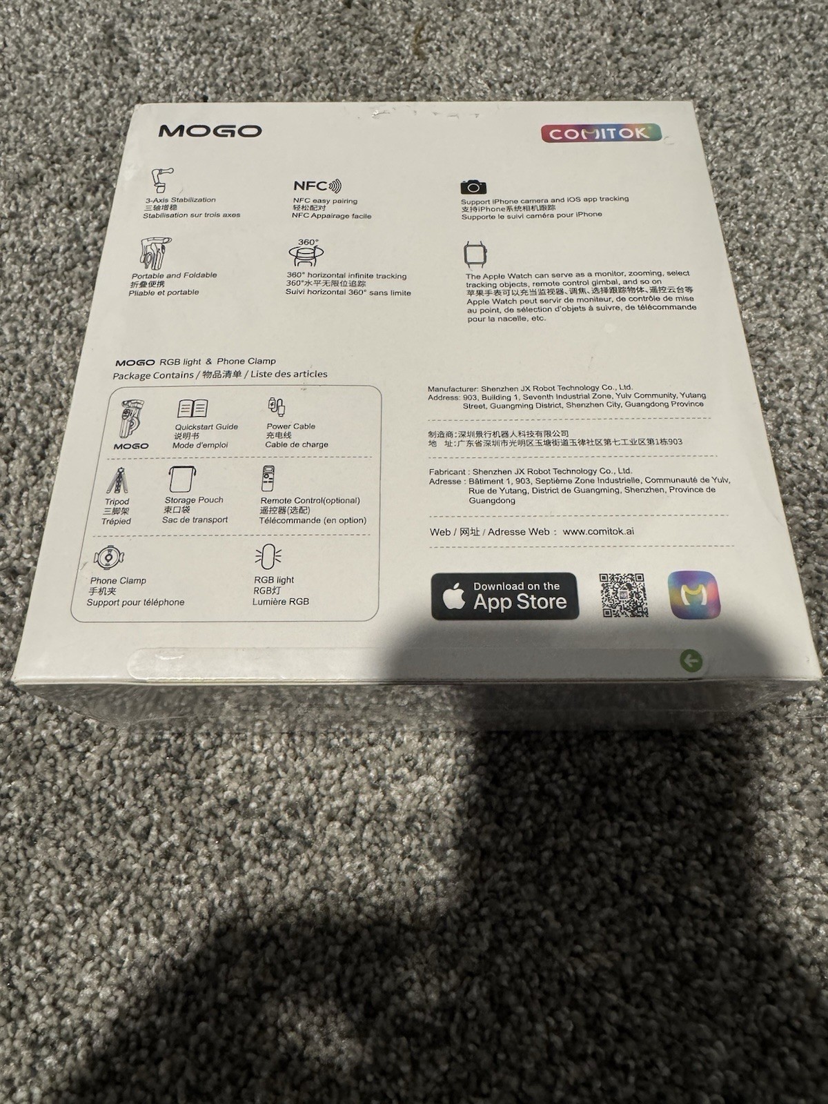COMITOK Only for iPhone, MOGO [Apple MFi Certified] Gimbal Stabilizer for iPhone