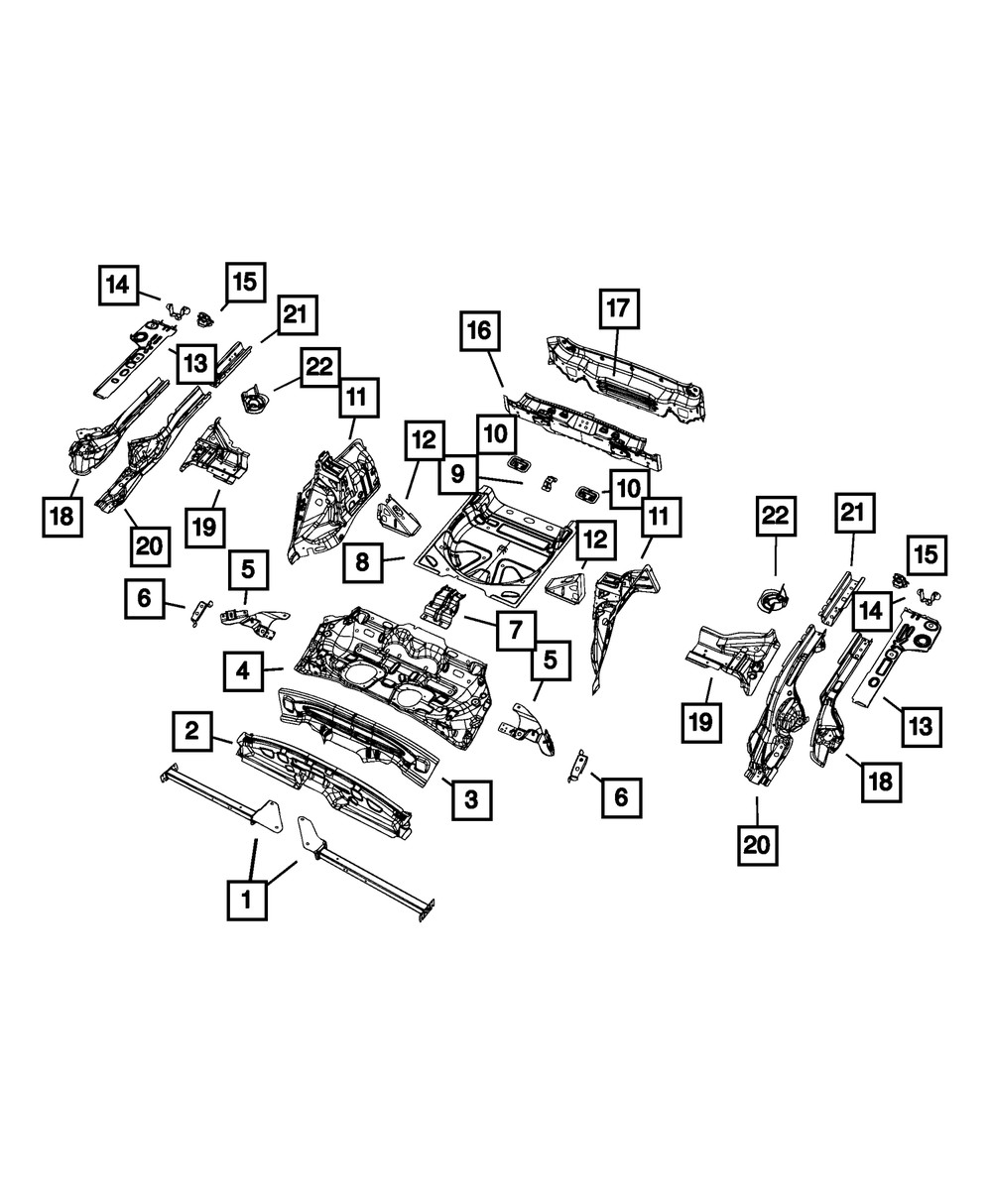 Genuine Mopar Frame Rail Bracket Left 68157655AC