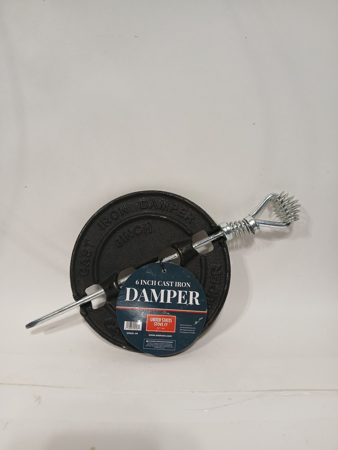 Flue Damper 6" Cast Iron Chimney