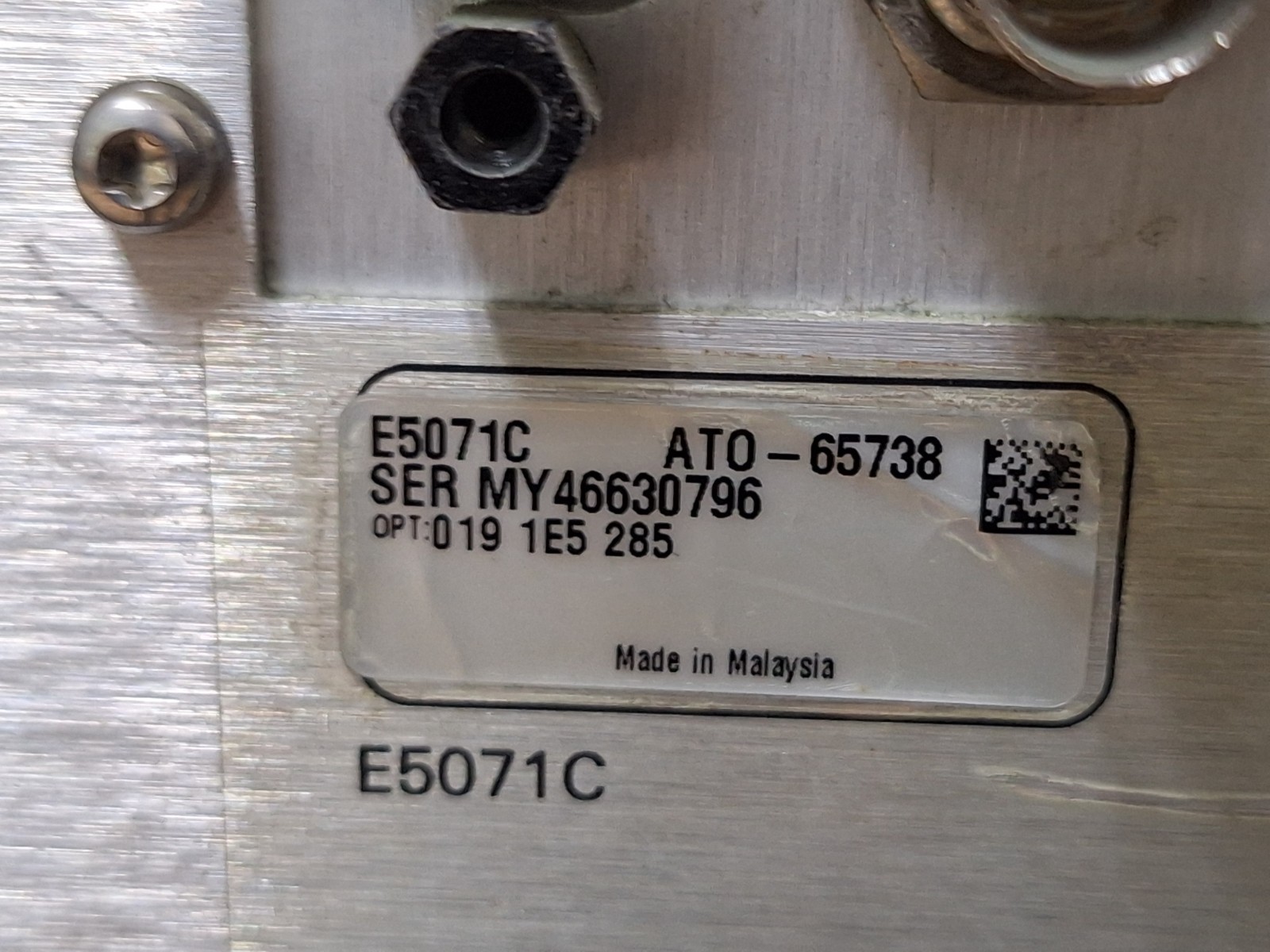 Keysight E5071C Network Analyzer, 100kHz-8.5GHz, Opt. 285, 1E5, 019 (0796)