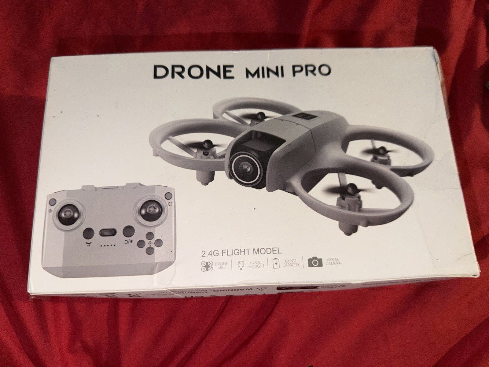 Drone Mini Pro 2.4G Toy Grade Quadcopter w/ Camera, Controller, Gray