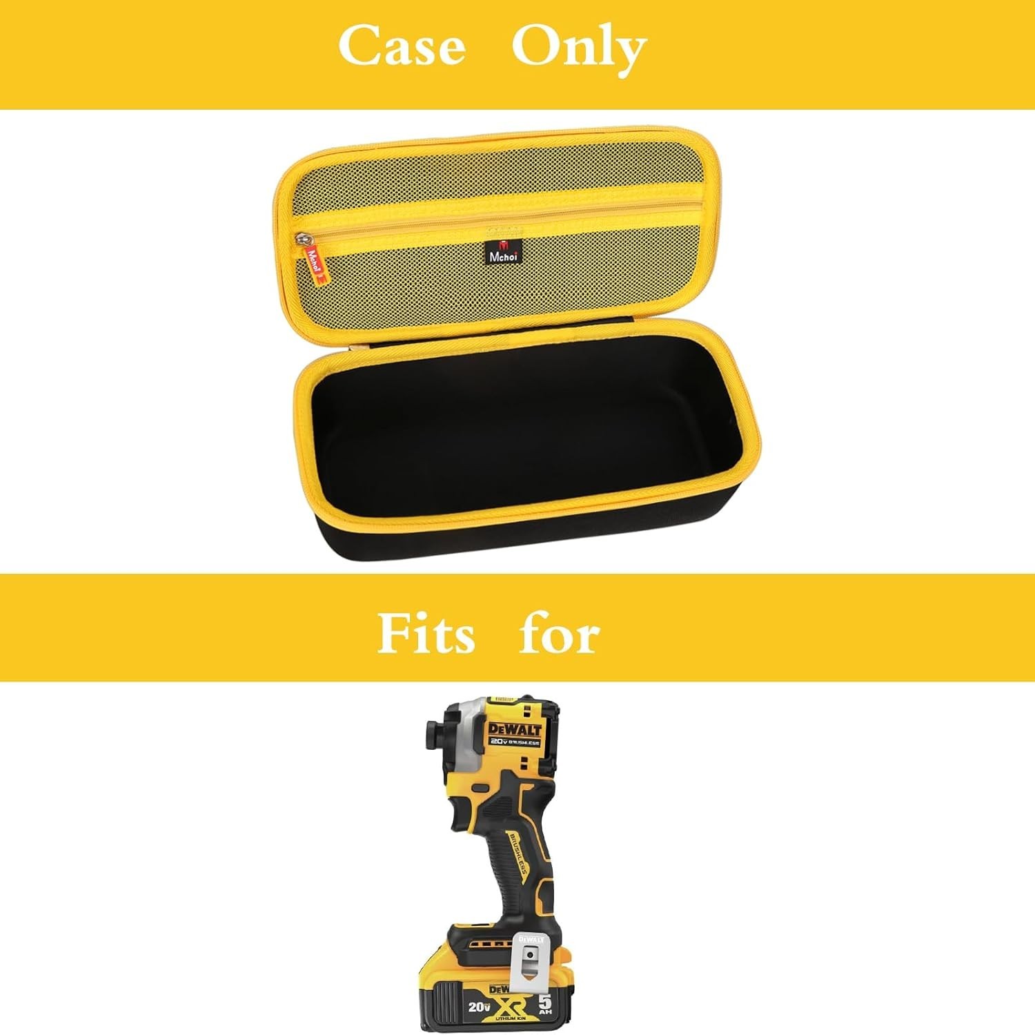 Hard Case Suitable for DEWALT DCF850B 20V Cordless Brushless Compact 1/4'' Impac