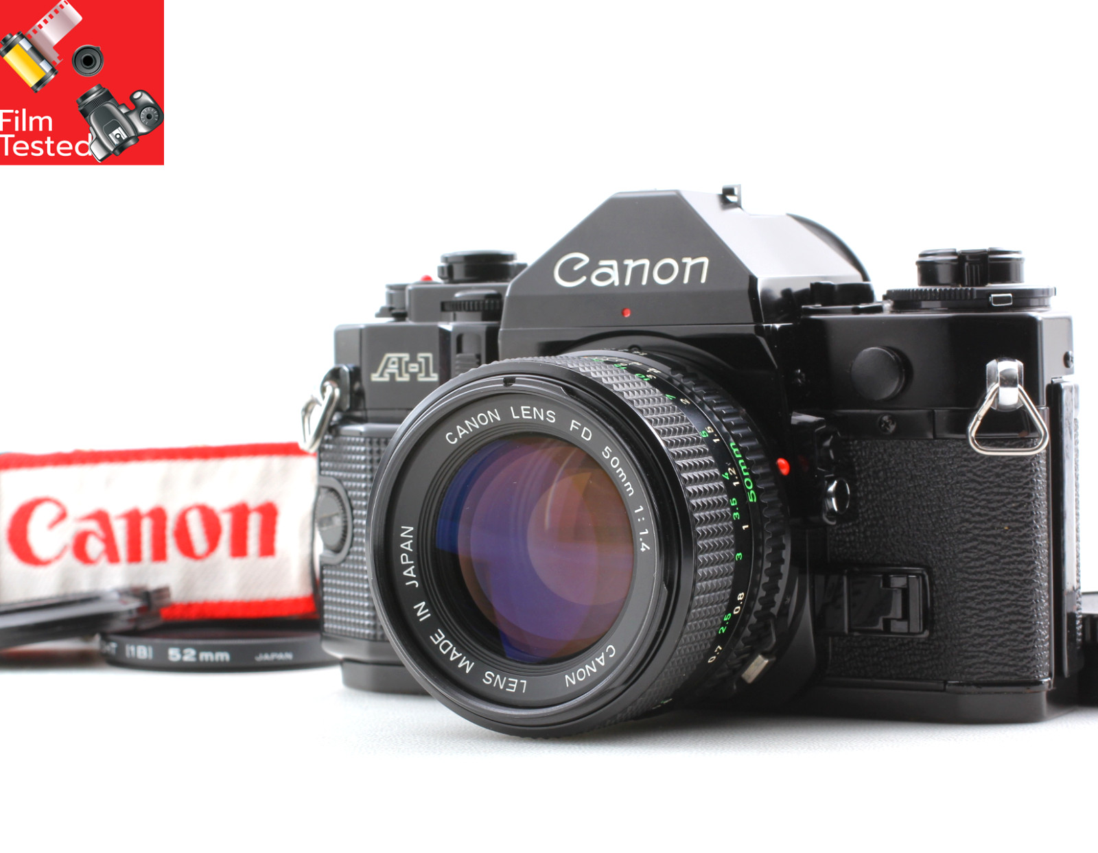 [MINT] Canon A-1 A1 35mm Film camera New FD 50mm f1.4 Lens Tested From JAPAN