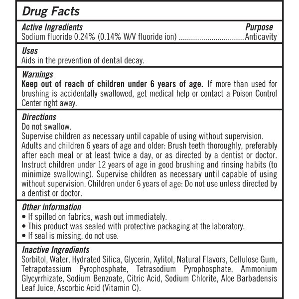 5 Pack - TheraBreath Fresh Breath Toothpaste, Fluoride Free, Mild Mint, 4 oz