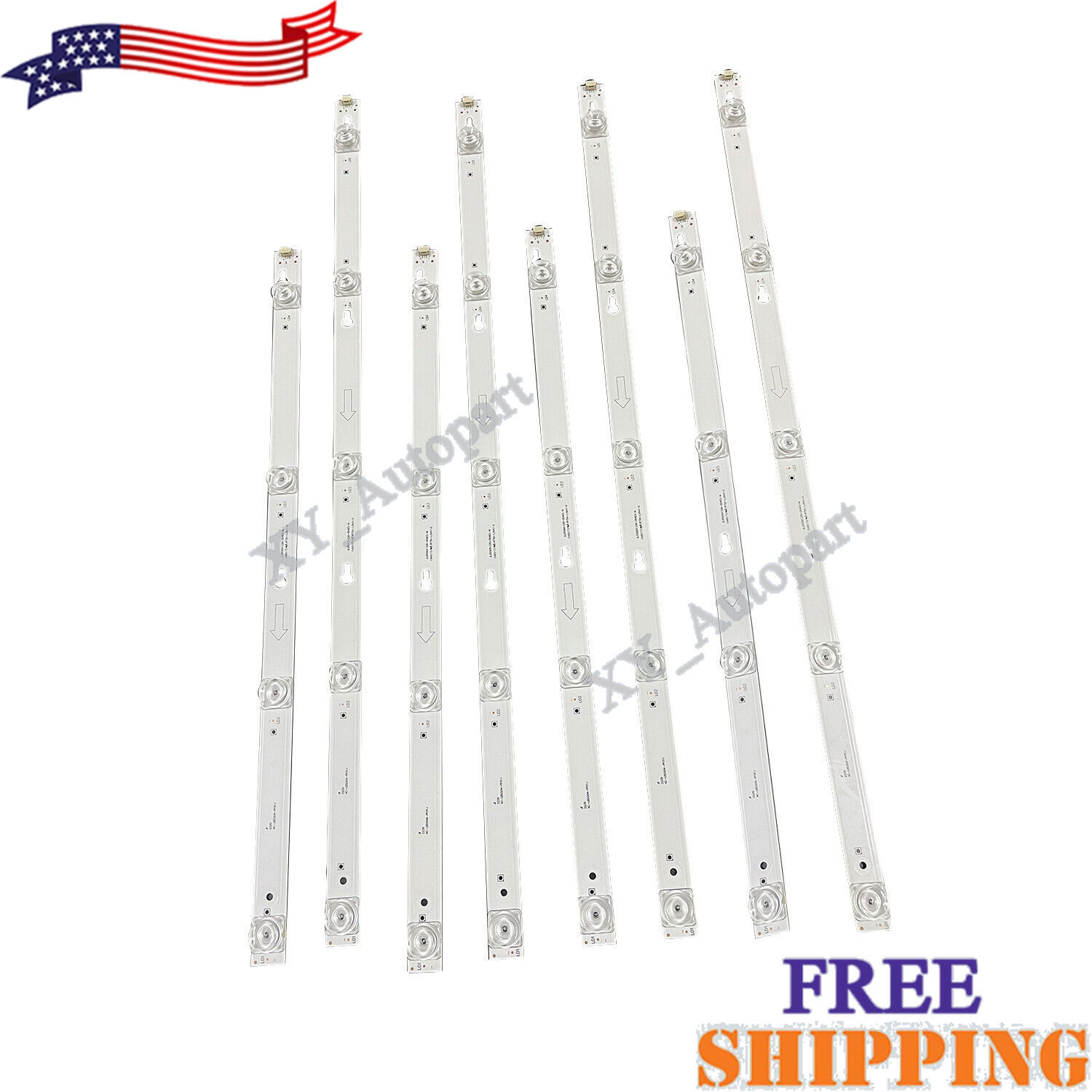 LED Backlight Strips (8) PCS for TCL 55S405 55S405TKAA 4C-LB5504-HR 4C-LB5505-HR