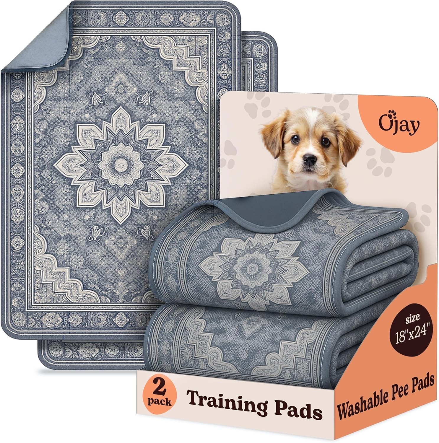 Super Absorbent Washable Pee Pads for Dogs (2-Pack) – Reusable Puppy Training