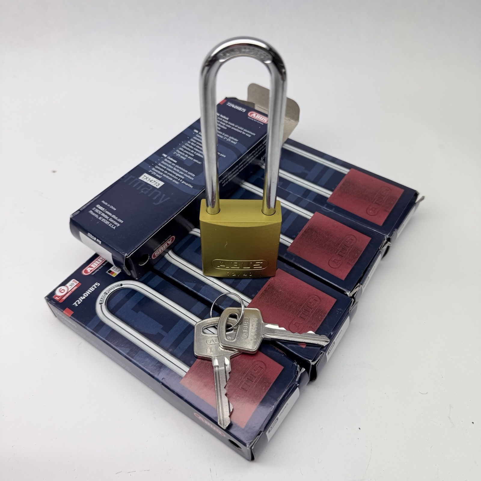 5-Pack ABUS 72/40HB75 Yellow Lockout Padlock, Keyed Different, Aluminum