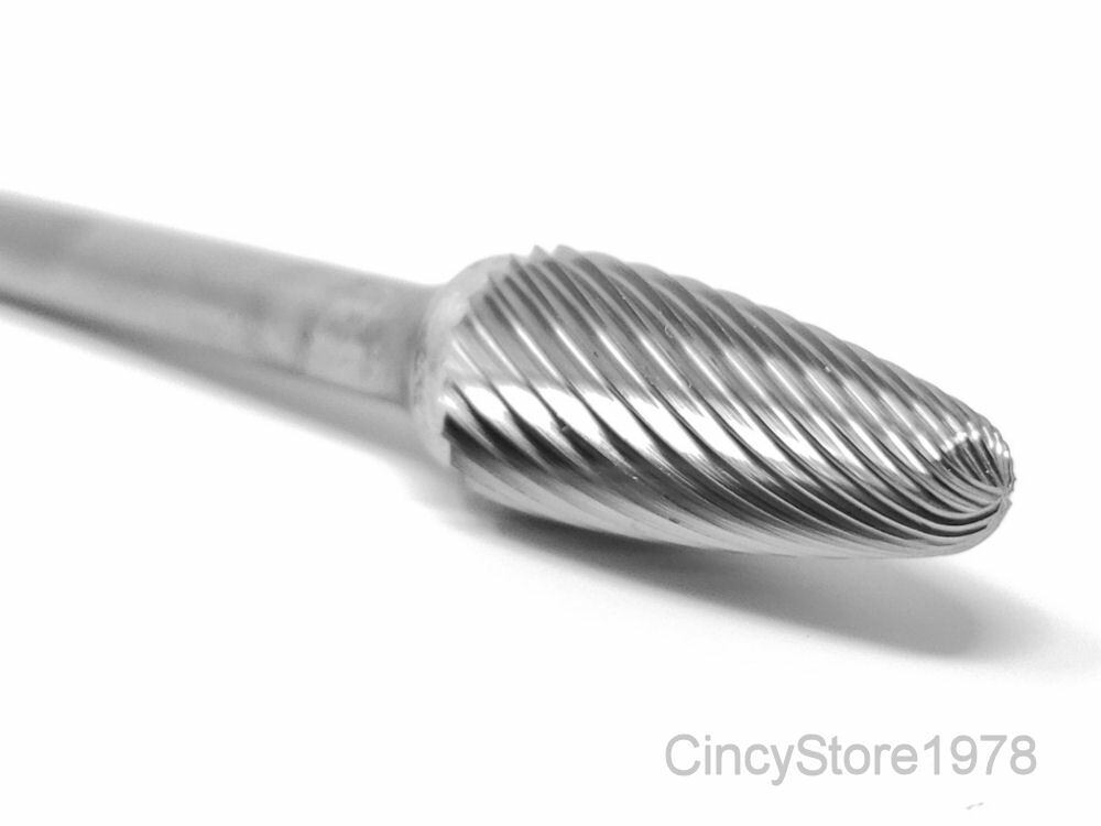 SF5S Tree Shape 1/2" Carbide Burr Bur Tool Die Grinder Bit 1/4" Shank