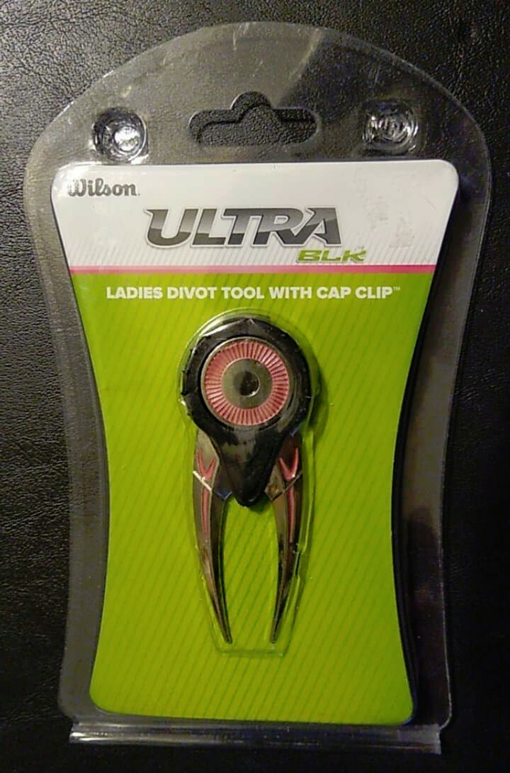 Wilson Ultra-BLK Ladies Divot Tool w/ Cap Clip & Magnetic Golf Ball Marker