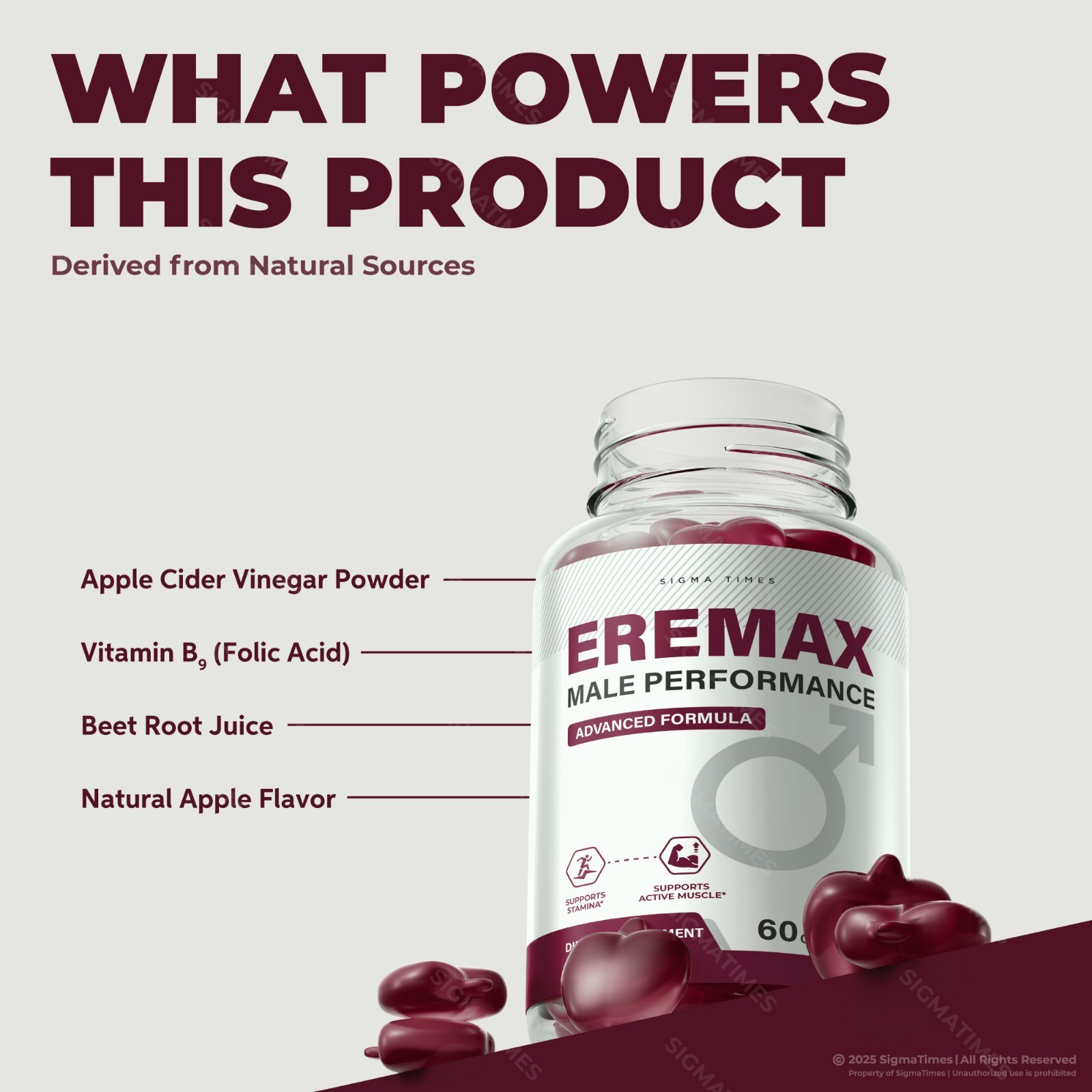 Eremax Gummies – Men’s Vitality & Performance Support Supplement 60ct