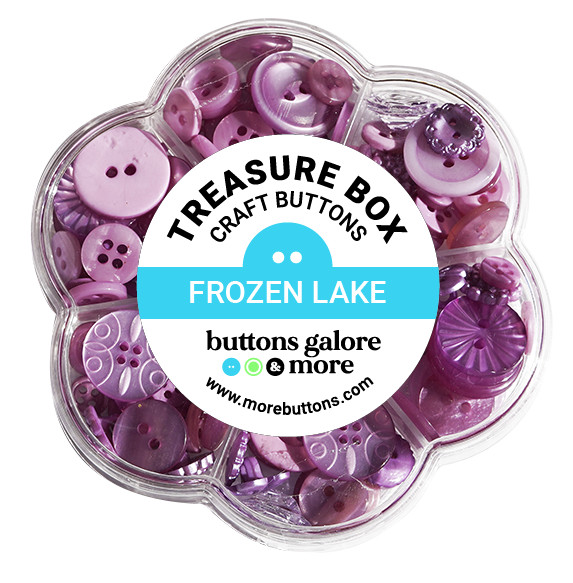 Buttons Galore Treasure Box Designer Buttons for Craft & Sewing Frozen Lake