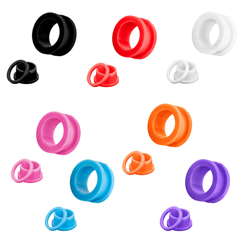 2 Pair Acrylic Multi Color Screw Fit Flesh Ear Tunnel Gauge Plug Expander 2-16mm