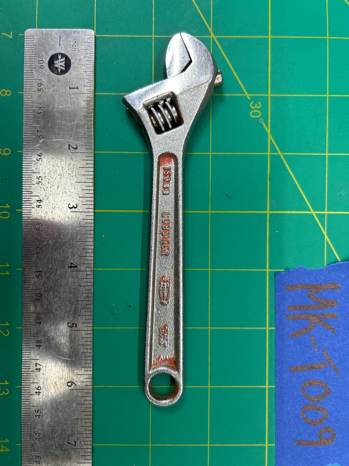 Vintage 6" Lobster Adjustable 150mm Wrench Forged Alloy Steel, Made In Japan