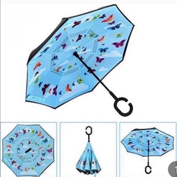 NWT brightman BUTTERFLY  inverted small umbrella