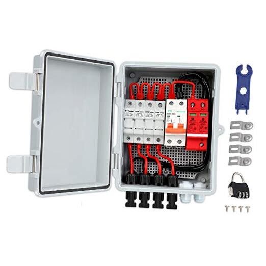 PV Combiner Box 4 StringWith15A Rated Current 4 String Solar Combiner Box