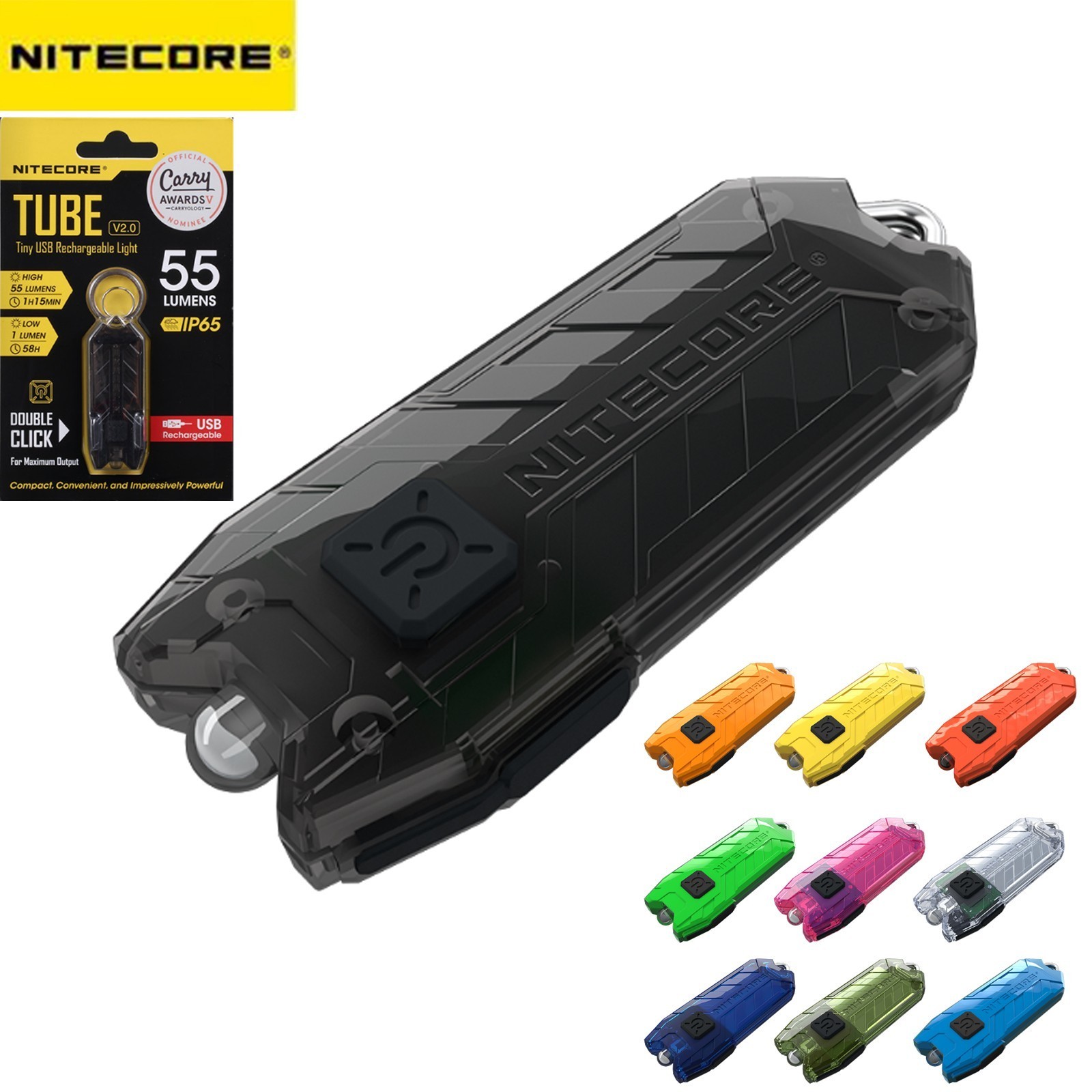 NITECORE TUBE Flashlight V2.0 55LM USB-C Rechargeable Keychain Led Work Lights