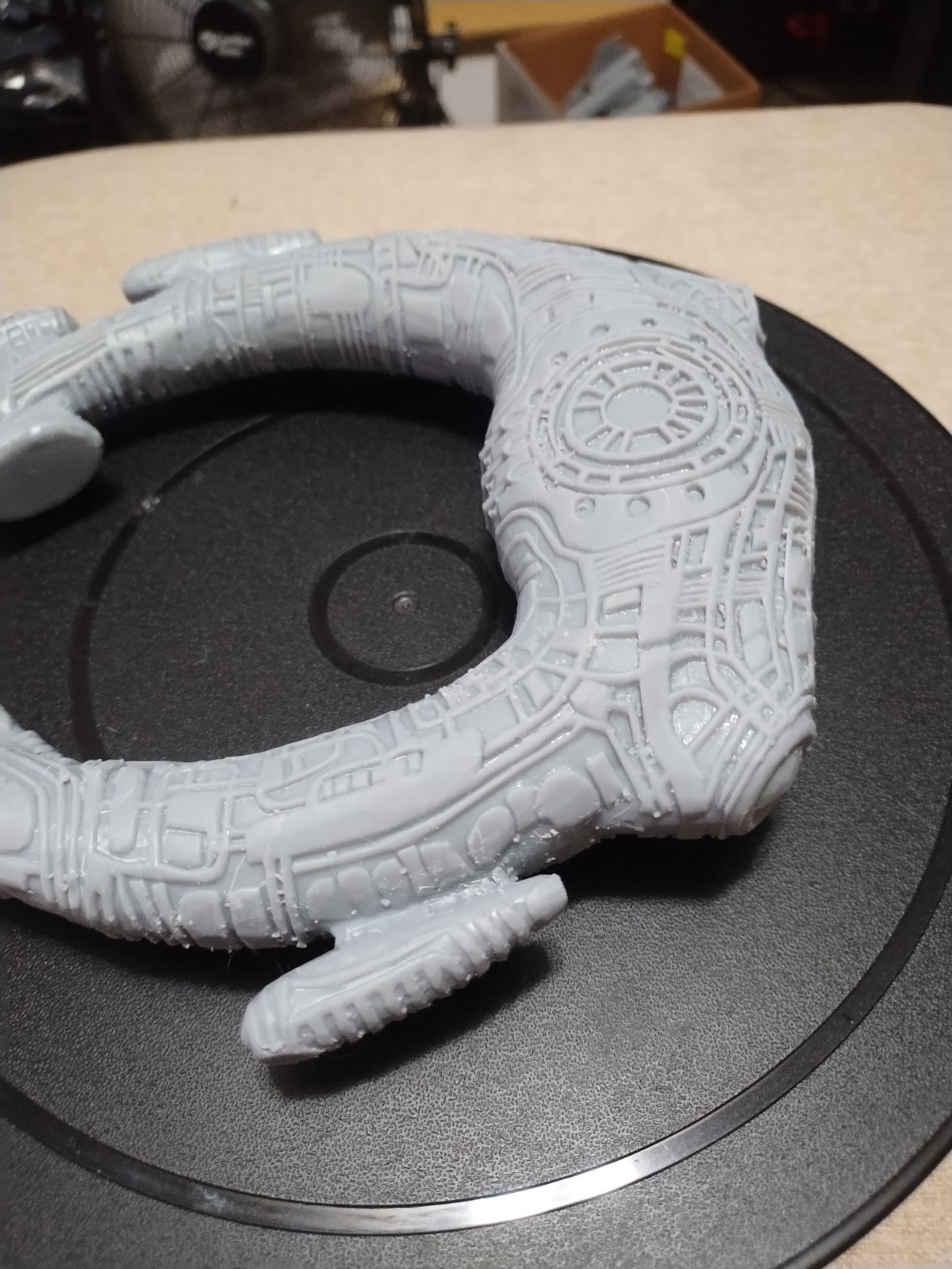 Alien Juggernaut ship 3D Resin Print Measures 7.5" X 8"