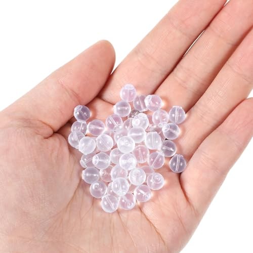 100 PCS Clear Rubber Earring Backs, Comfort Impenetrable Safety Backs TPE