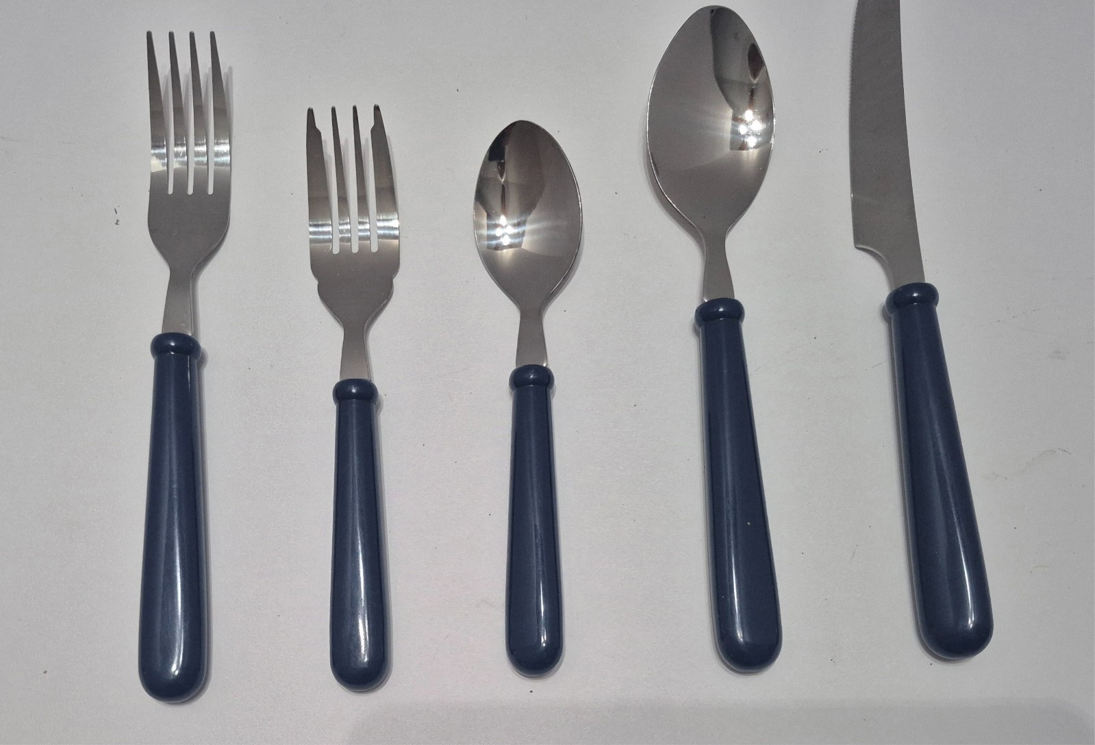 New Cobalt Blue Flatware Set of 40