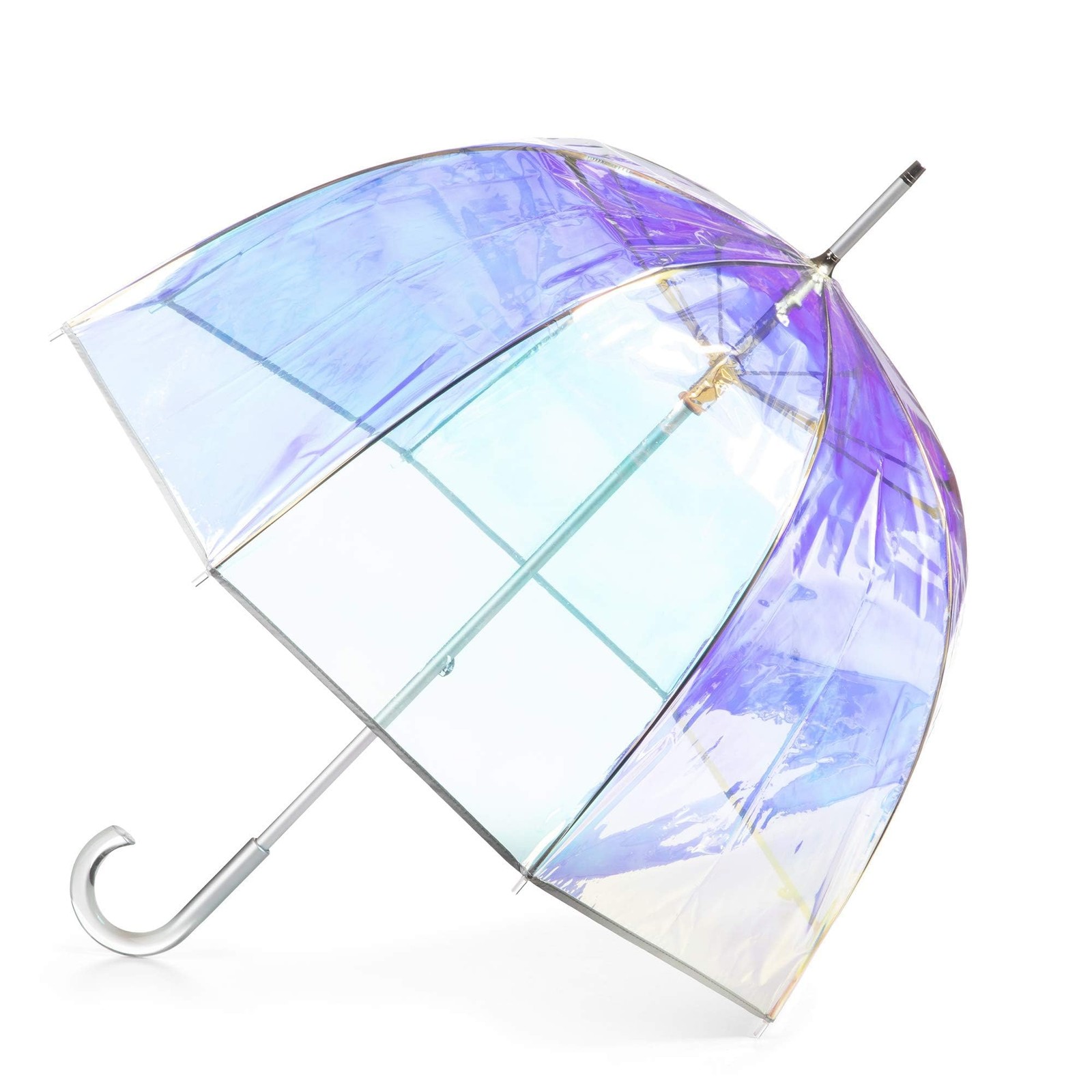 Adult Windproof Bubble Umbrella with J Hook Handle and Enhanced Visibility