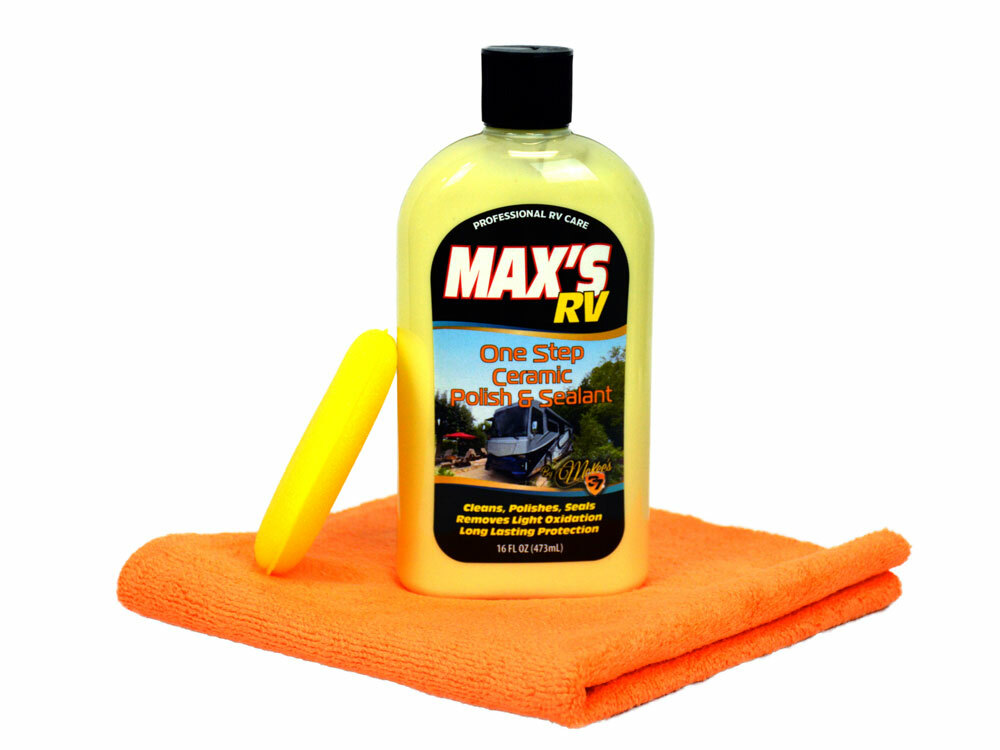 Max's RV One-Step Ceramic Polish & Sealant 16 oz - MKRV-600 - Towel & App incl