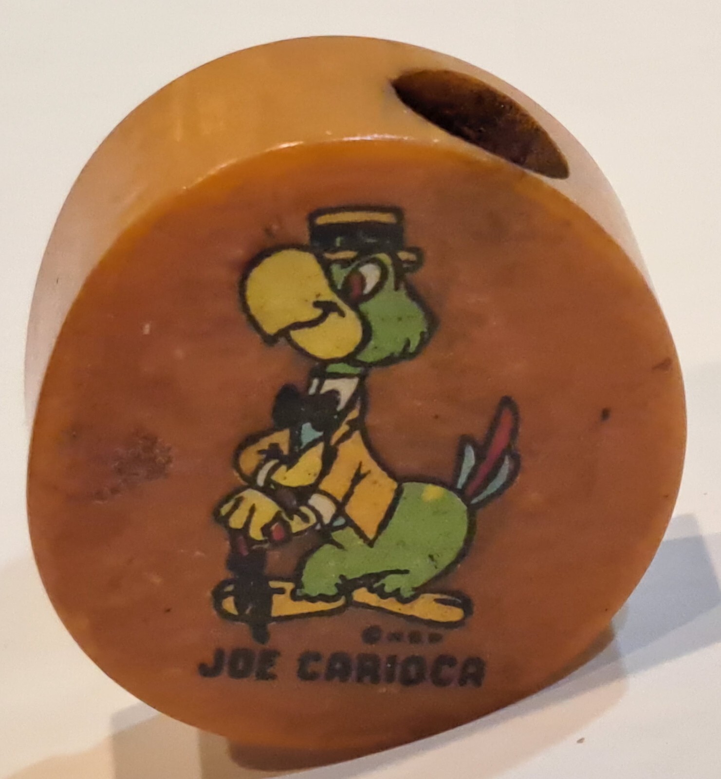 Vintage 1940s Walt Disney Joe Carioca Bakelite Pencil Sharpener