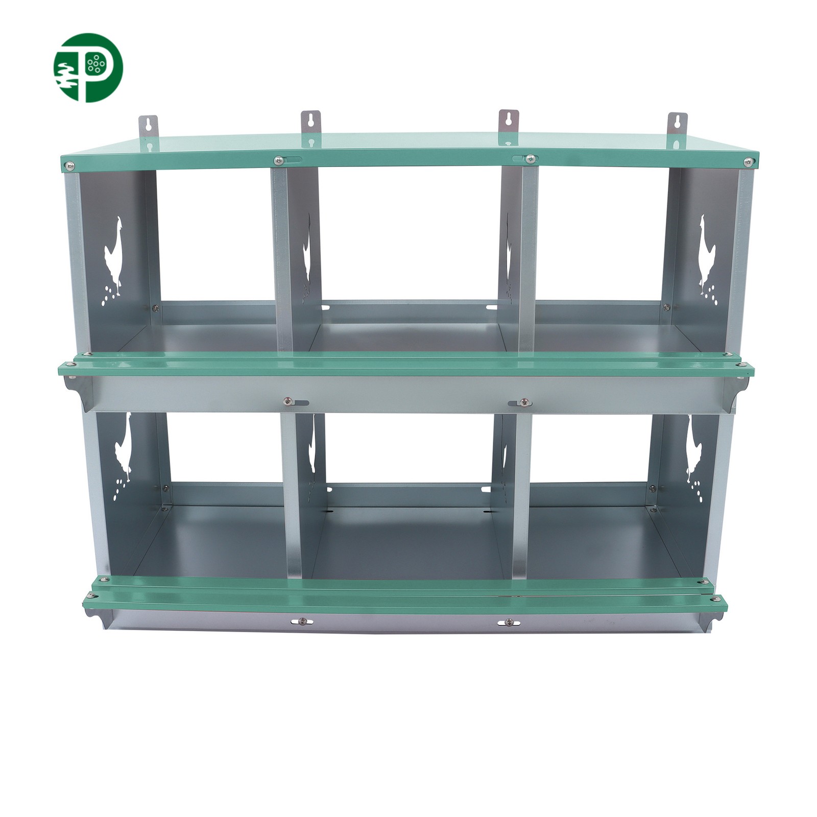 6 Compartment Poultry Nest Box Wall Mount For Hens Metal Chicken Nesting Boxes