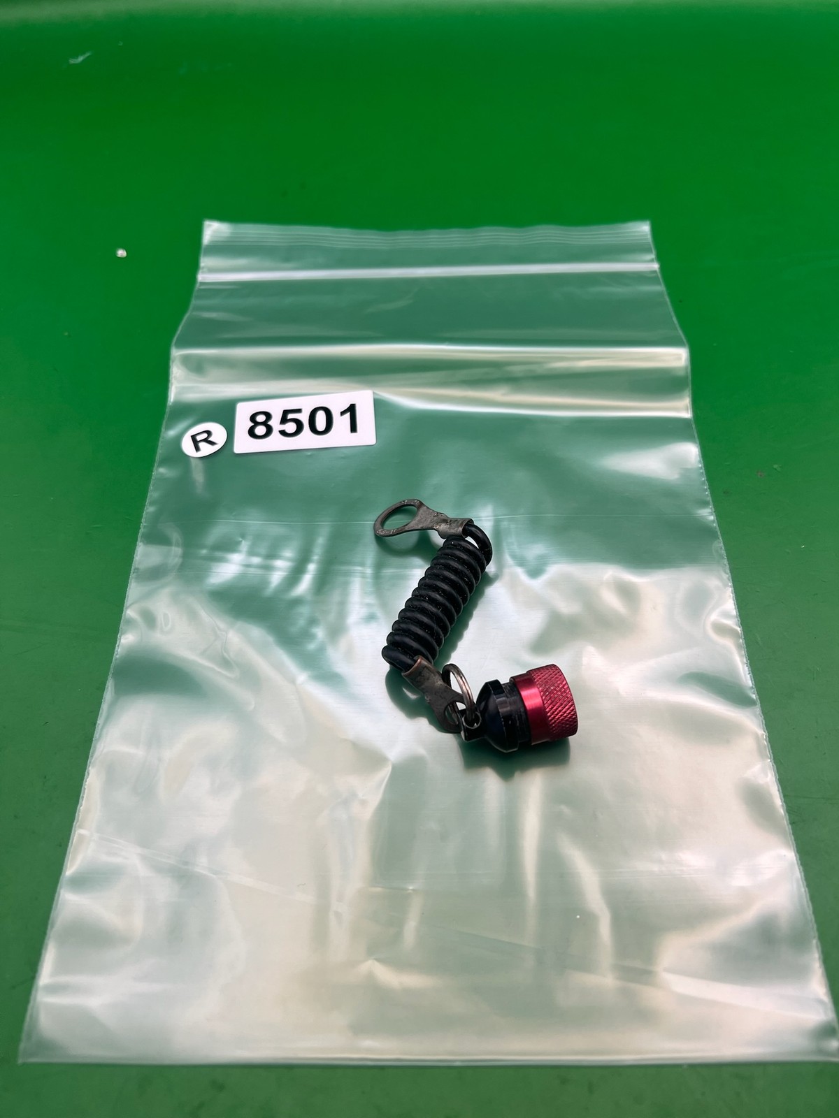 32 Degrees Fill Nipple Cover Red Anodized Aluminum Coiled Lanyard