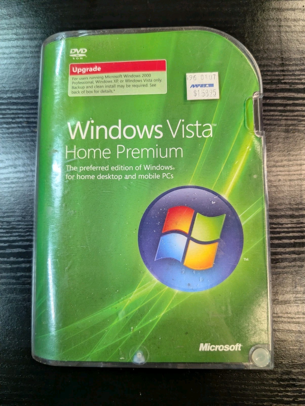 Microsoft Windows Vista Home Premium Upgrade DVD w/ Product Key Cracked Disc
