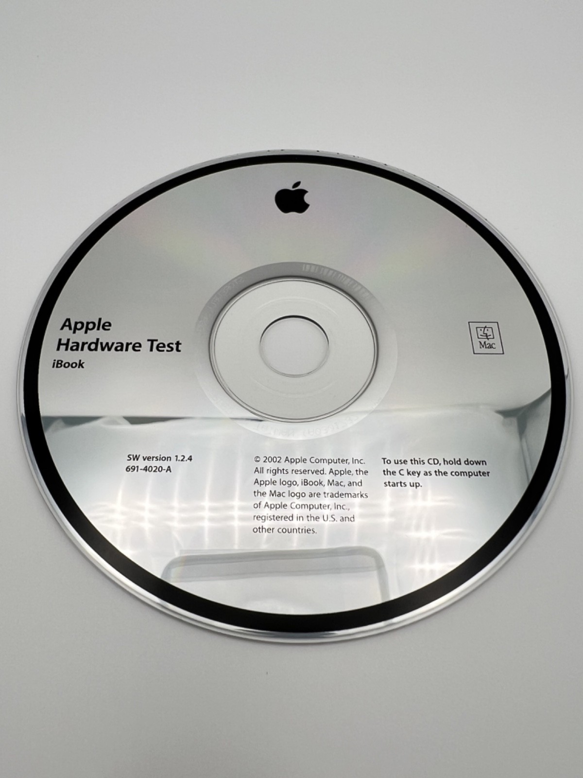 APPLE Hardware Test iBook Mac Computer SW Version 1.2.4 CD 2002