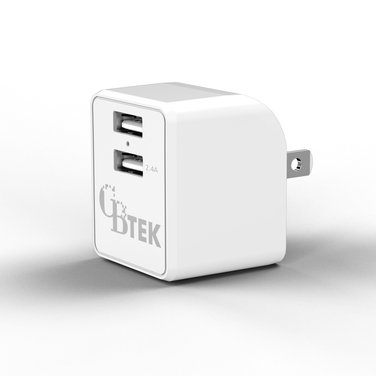 CBTEK Dual Port USB Wall Charger with Fast 5V 2.4A Port