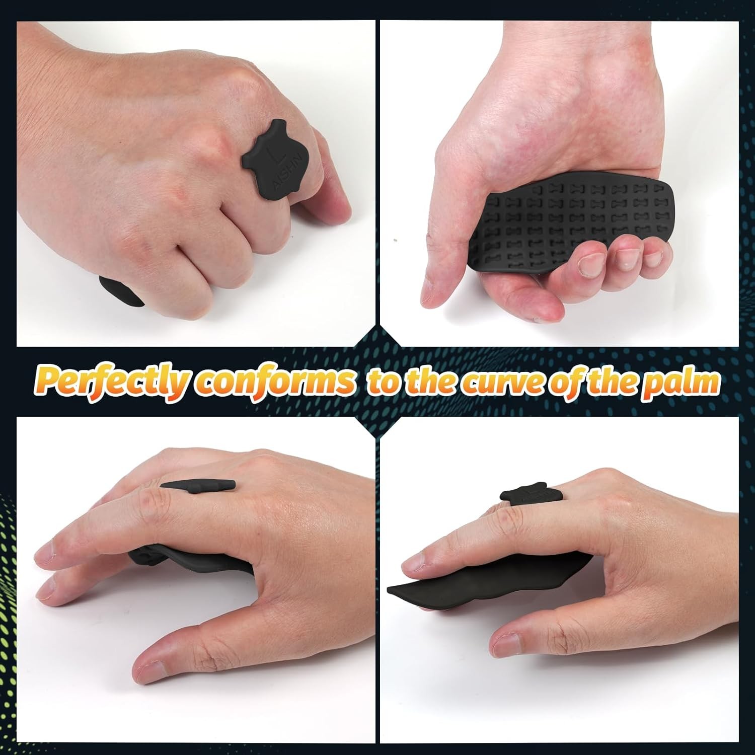2Pcs Anti-Slip Silicone Hand Weight Grip for Deadlifts,Gym Grips,Weight Lifting