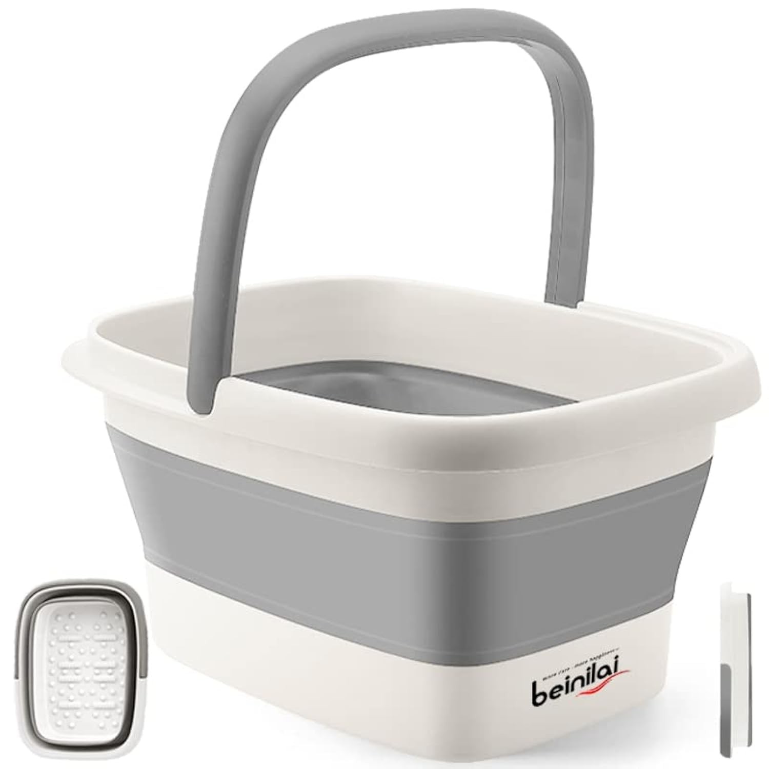 Collapsible Foot Bath Basin for Soaking Feet,Foot Soak Tub,Plastic Foot Bucket w
