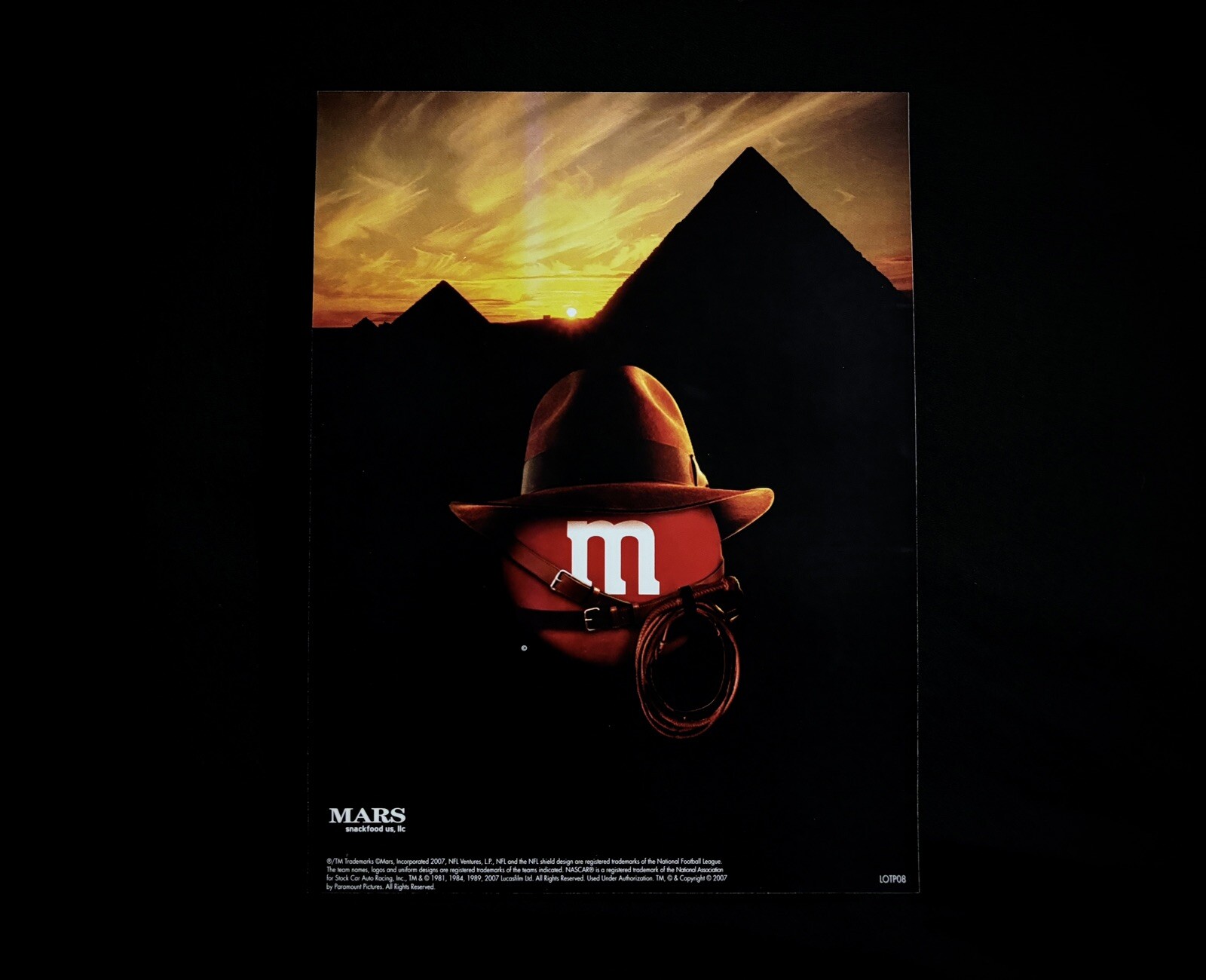 Indiana Jones™ M&Ms EXCLUSIVE Advance Advertising Candy Teaser PROMO POSTER