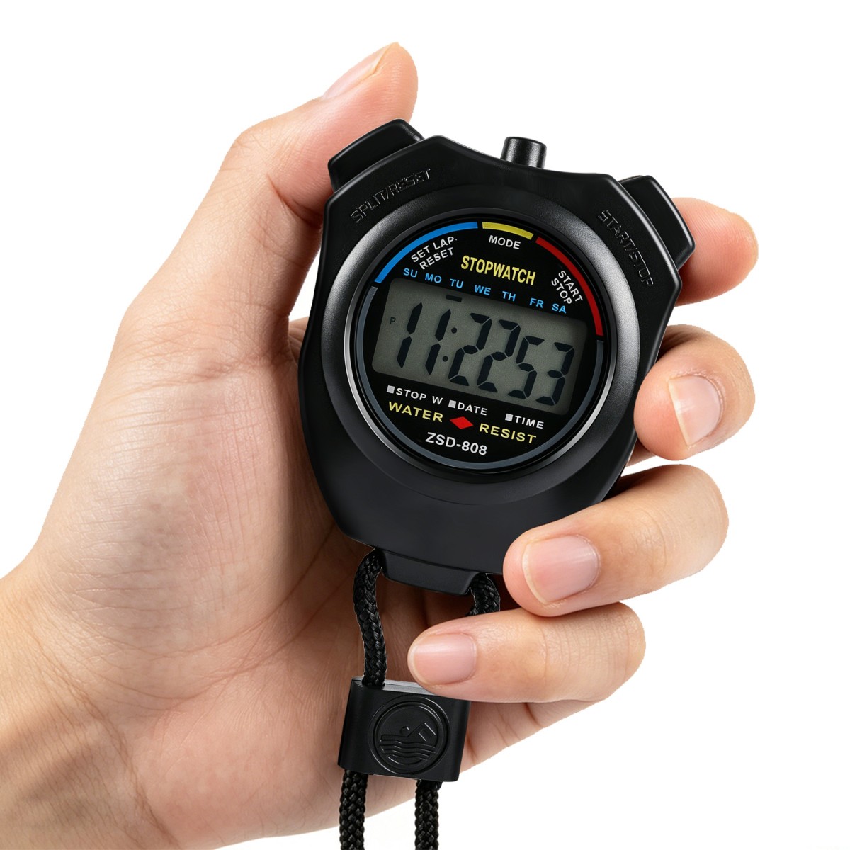 2x Multi-Function Electronic Digital Sport Stopwatch Timer, Large Display & Date