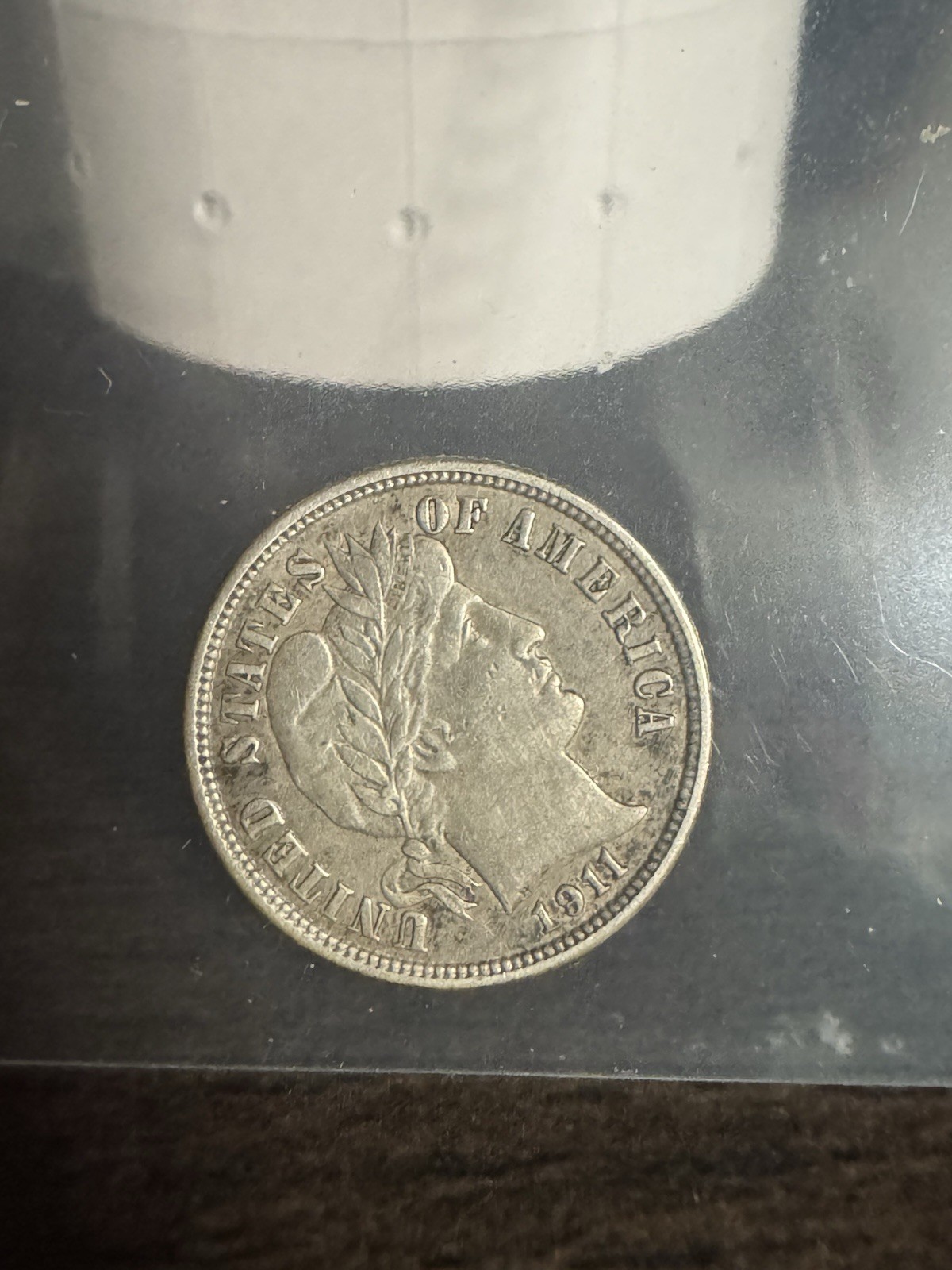 1911-D Barber Silver Dime XF/AU Details