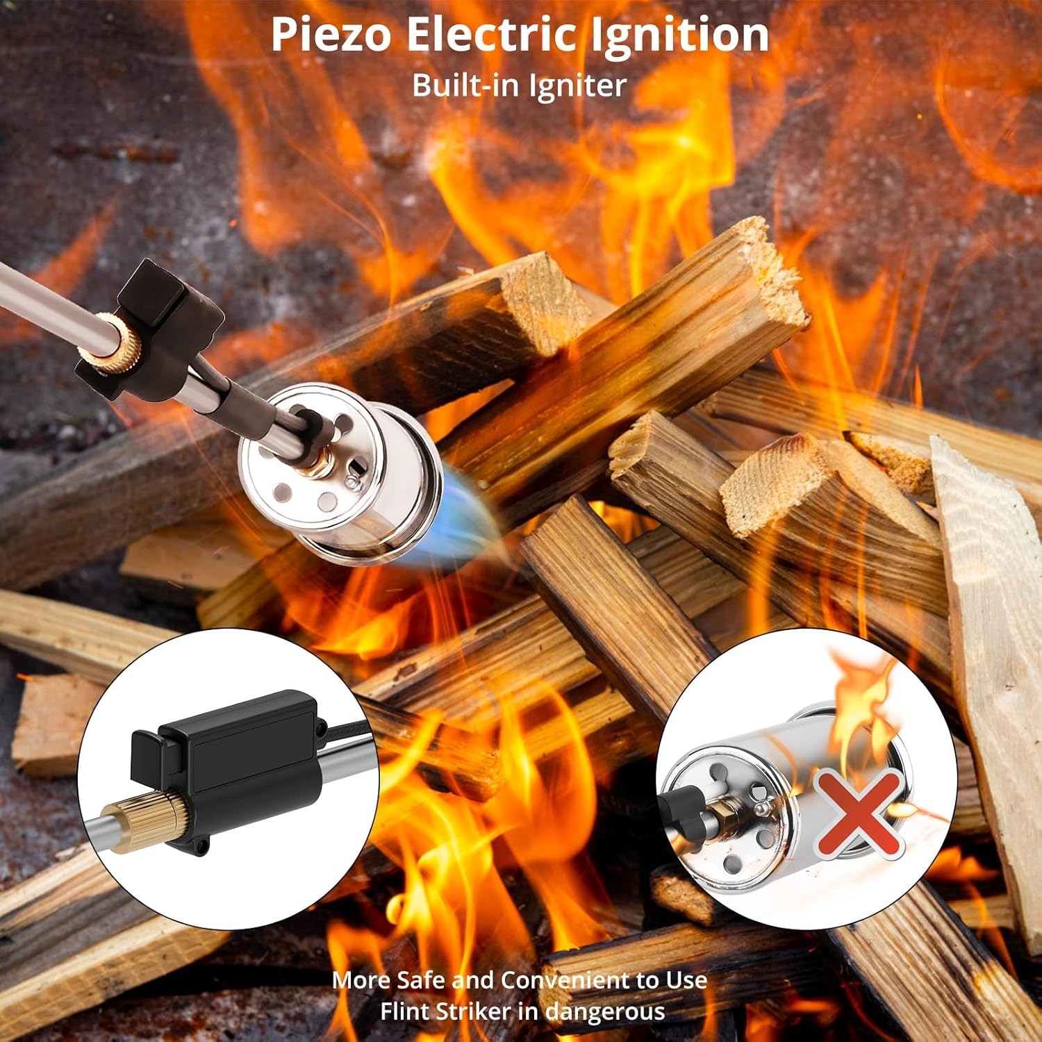 Professional-Grade 30" Propane Weed Torch - Safe and Efficient Outdoor Solution