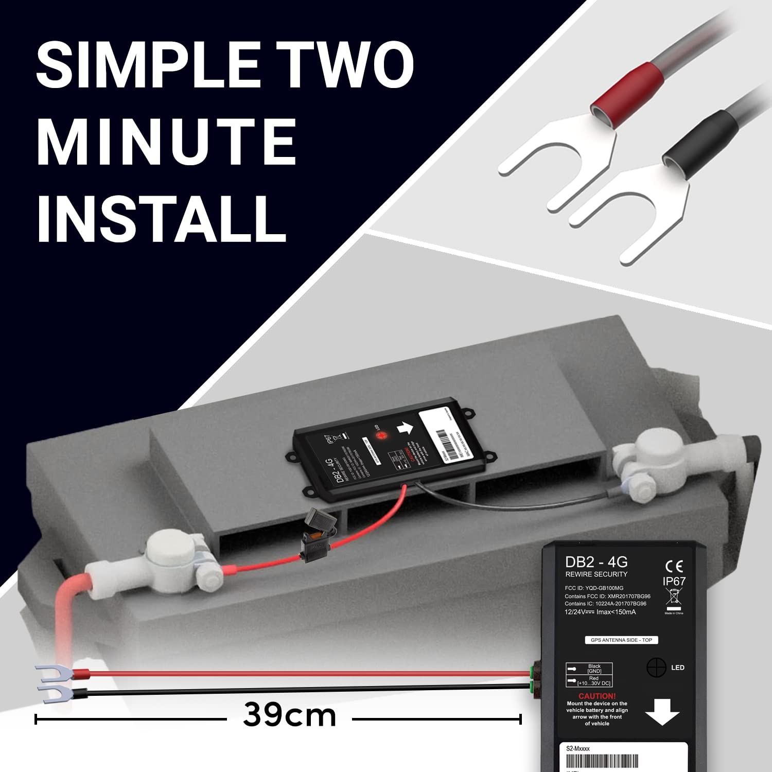 GPS Vehicle Tracker - DB2 Hard-Wired Tracking Device | Personal & Business Use
