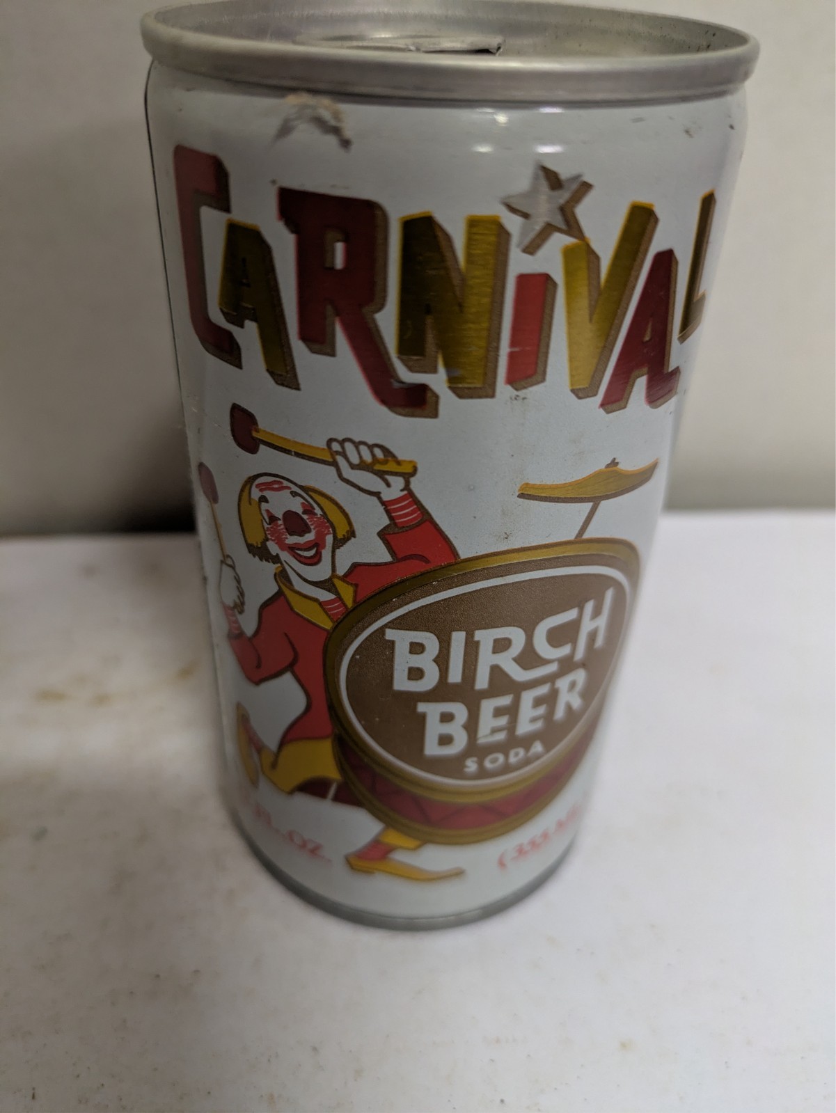 12oz Carnival Birch Beer empty unopened soda can, Scranton, PA