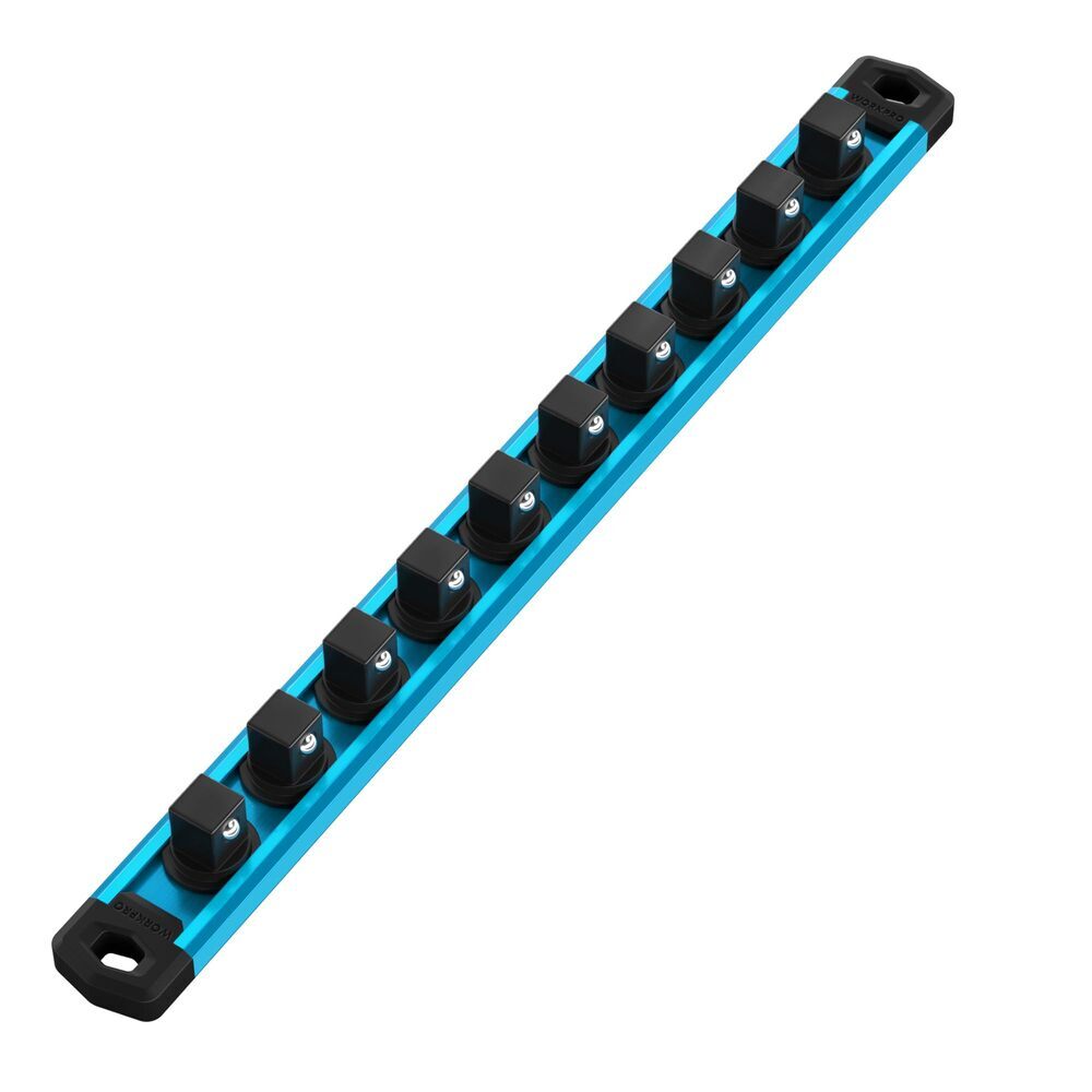 WORKPRO Magnetic Socket Organizer 1/2" Dr Heavy Duty Aluminum Alloy Socket Rails