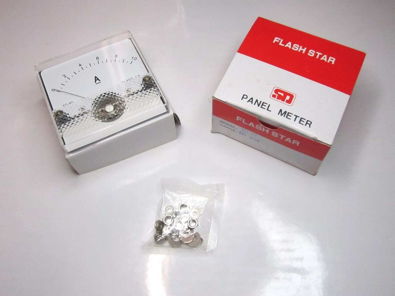 Flash Star (SD-80) 60 x 60mm Class 2.5 DC Current Panel Meter - 0-10A Scale