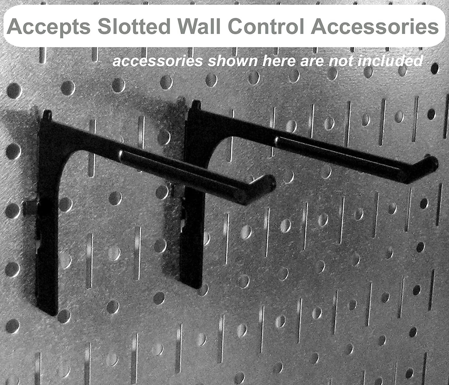 Metal Pegboard Panels - 4ft Wall Mounting Sheets, 2 Pack, 16"x48
