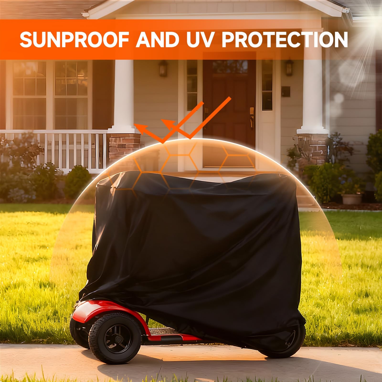 Mobility Scooter Cover Waterproof - Heavy Duty 210D Electric Scooter Storage ...