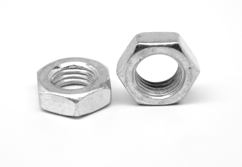 M12 x 1.75 Coarse Thread DIN 439B Class 4 Hex Jam Nut Zinc Plated
