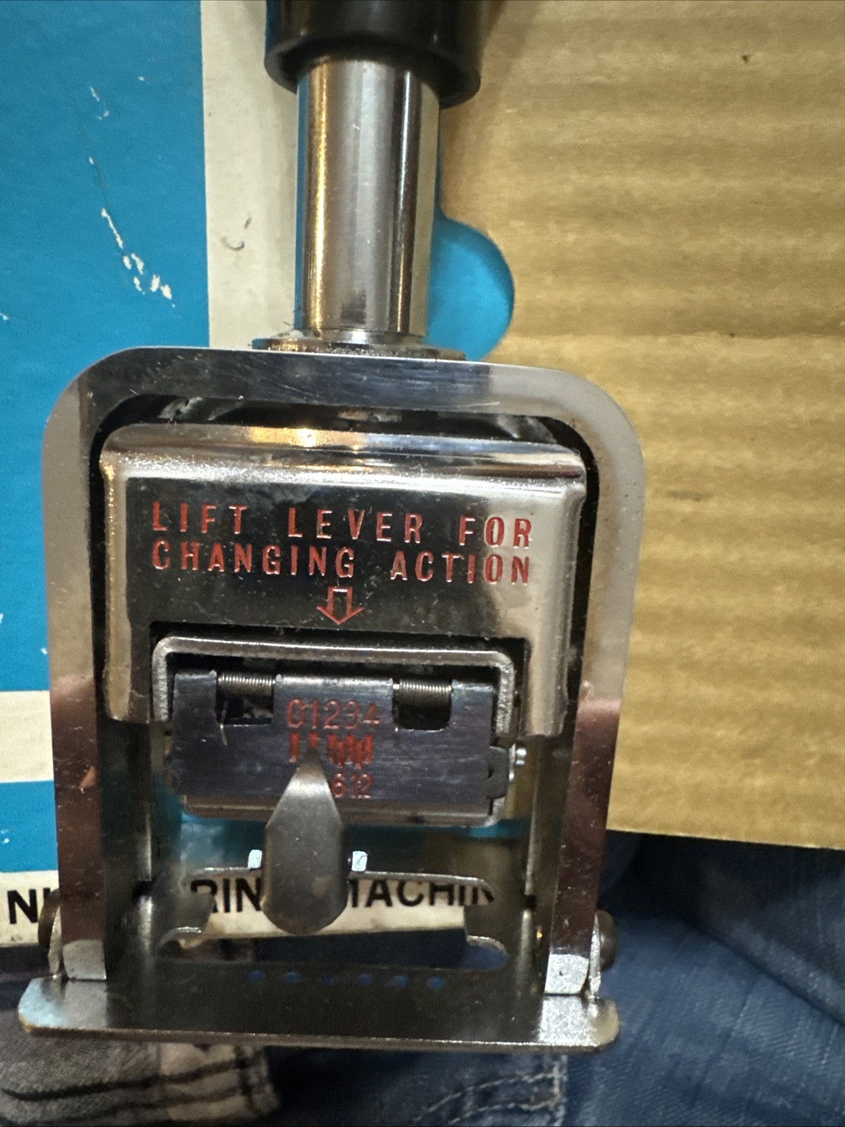 Vintage Ectan Model 188 Automatic Numbering Machine 6 Digit Germany