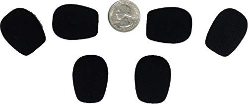 Standard Microphone Windscreens (Microphone Covers) 6-Pack Headset/Lapel (Lav...