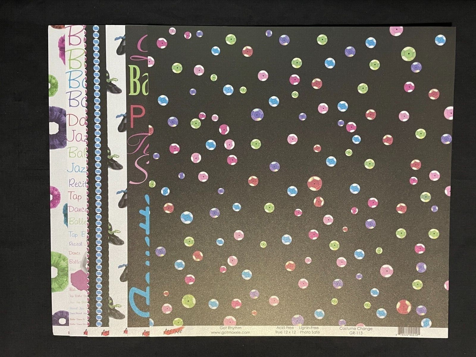 MOXIE "GOT RHYTHM" 12X12 SS SHIMMERY PAPER